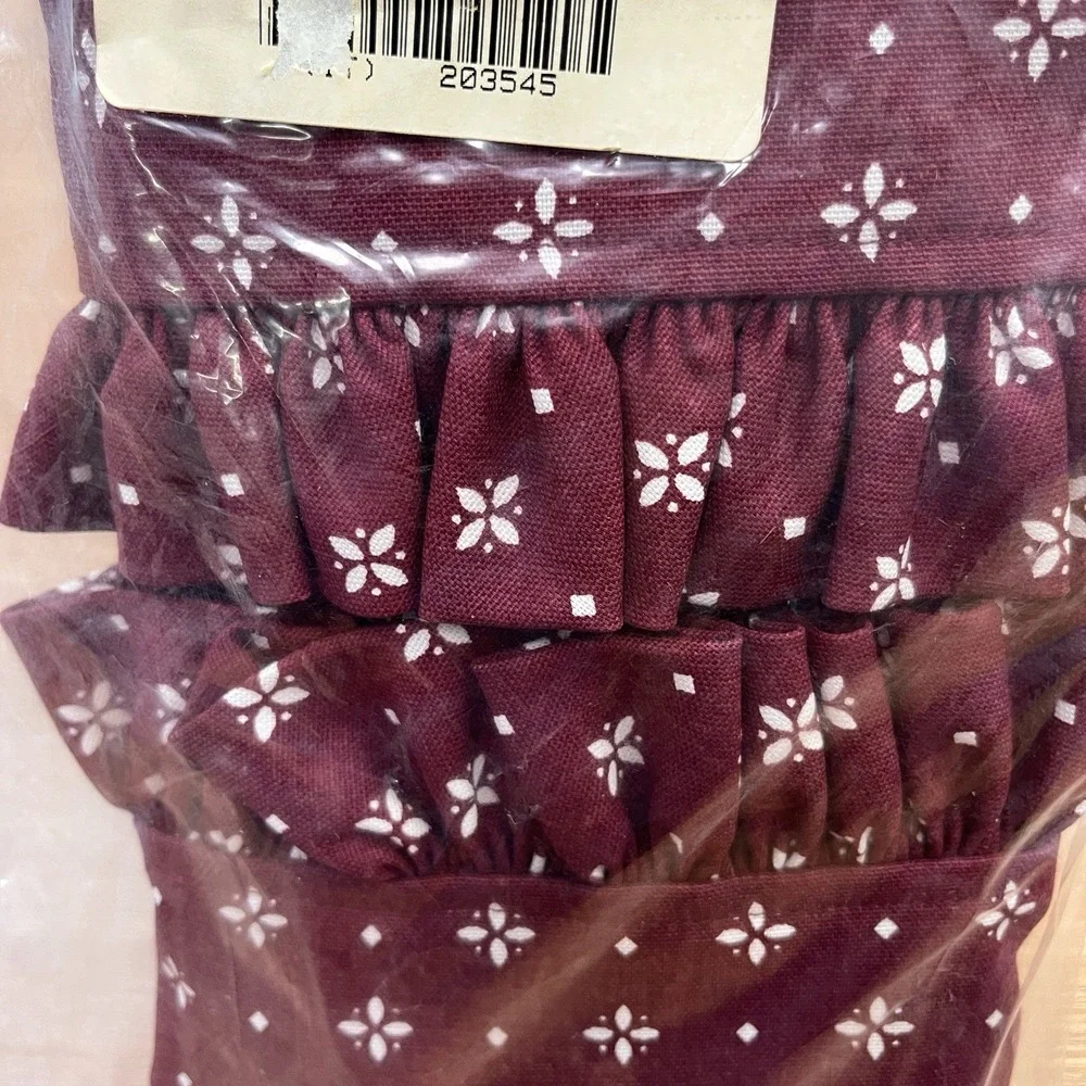 Longaberger Fabric Liner for Serving Tray Basket in Traditional Red 203545‎ NEW